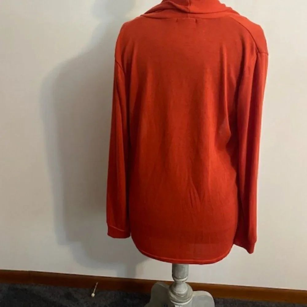Cardigans Orange open cardigan, size L - Picture 2 of 3